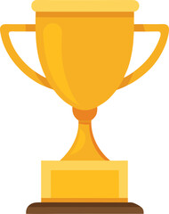 Golden trophy award symbol of victory and achievement