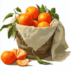 tangerines in a basket