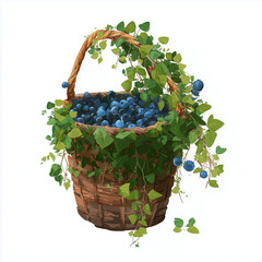 blueberries in a basket