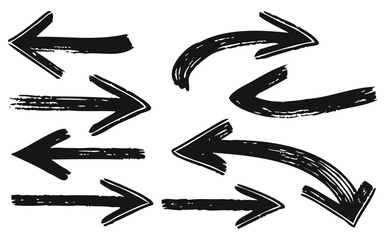 set of hand drawn arrows