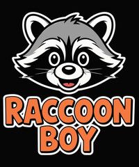 Raccoon Boy Funny Raccon Lover