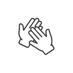 Obraz premium Clapping hands icon for blogs, websites, clipart, applause, celebration, event, communication, educational and awareness materials, presentations