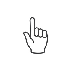 Obraz premium Pointing up icon for blogs, websites, clipart, interface, gesture, navigation, educational and awareness materials, presentations
