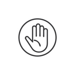 Fototapeta premium Stop icon for blogs, websites, clipart, interface, gesture, warning, educational and awareness materials, presentations