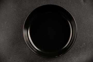 Plate black tableware empty dinnerware ready to serve dishes ready to serve dishes dinnerware serving dishes food ceramic plate on the table background food