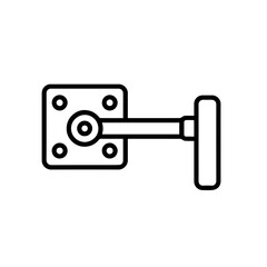 line icon Monitor Bracket vector on white background 
Vector line icon on white background