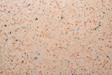 Close-up of terrazzo tile background in soft pastel tones with empty space for text, ideal for modern design, branding, product display, stylish minimalist visual concepts, packaging, advertising, app
