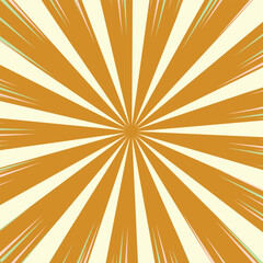 Fototapeta premium Abstract Burst of Warm Golden Sunlight Rays Expanding Outward new 2025 trendy sun brust retro comic style background