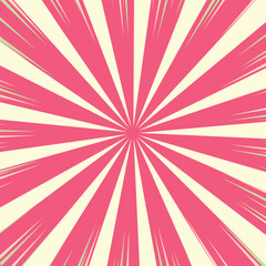 Vibrant Pink and Yellow Starburst Radial Burst Background Design new 2025 trendy sun brust retro comic style background