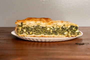 slice of spinach pie