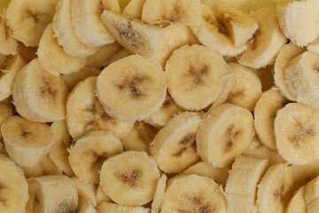 Frozen banana cuts for smoothies and homemade ice cream	