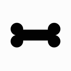 Simple Black Dog Bone Icon
