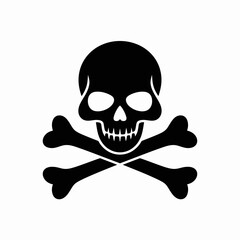 Skull and Crossbones Icon Design, Danger Symbol