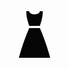 Stylized Black Dress Icon for Fashion Design, Clothing