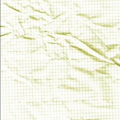 Crumpled yellow graph paper texture with grid lines, perfect for school projects, sketch backgrounds, scrapbooking, note-taking designs, and creative stationery visuals.