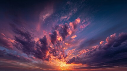 Obraz premium Radiant sunset clouds