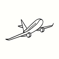 vector Airbus, line art Airbus, black & white line art Airbus, vector airbus service