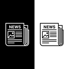newspaper icon vector illustration
