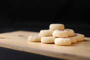 Close-Up of Mantecaditos Shortbread Cookies