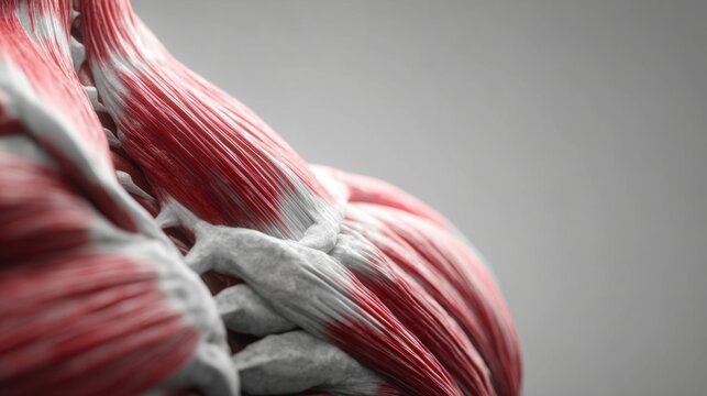 Detailed timelapse focusing on the disappearance of fat deposits and muscle mass in cachexia with soft grey gradient transition.