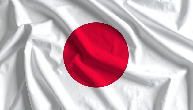 Japanese flag draped