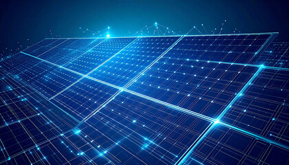 Glowing Futuristic Renewable Energy Stock