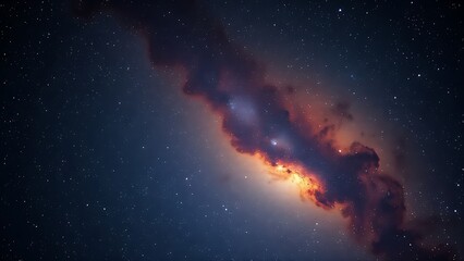 Obraz premium A breathtaking view of a colorful starry night sky with nebula clouds and cosmic depth.