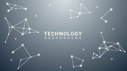 Futuristic Technology Concept with Glowing Plexus Network Connections