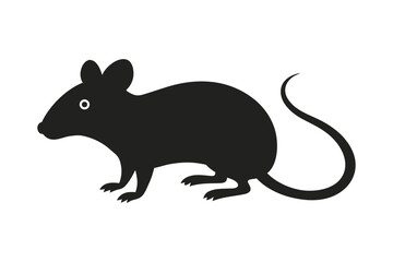 Obraz premium mouse--black-illustration-silhouette-vector