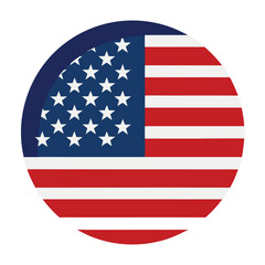 American flag design within a circular emblem united states
