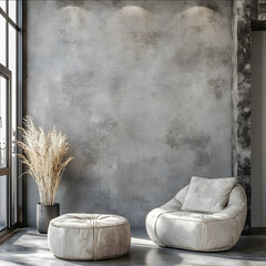 wall of a modern room with industrial and modern decoration