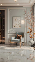 an image of a room decorated in a quit luxury style by an interior designer realistic