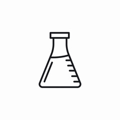 erlenmeyer flask icon sign vector