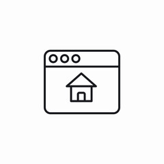 Obraz premium housing website icon sign vector