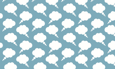 Simple Blue Sky and Thinking Cloud Pattern