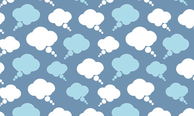 Simple Blue Sky and Thinking Cloud Pattern