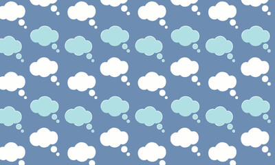 Simple Blue Sky and Thinking Cloud Pattern