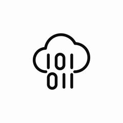 cloud programming icon sign vector