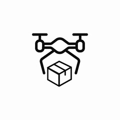 drone delivery icon sign vector