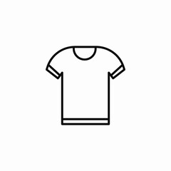 small round neckline short sleeve shirt icon sign vector