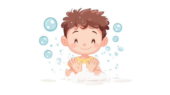 Adorable Kid Characters - Wash Your Hands