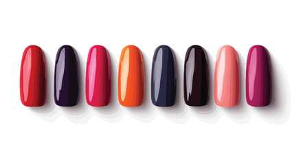 Nail Color Variations Vector Image
