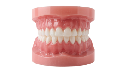 Denture Model Isolated on Transparent Background PNG