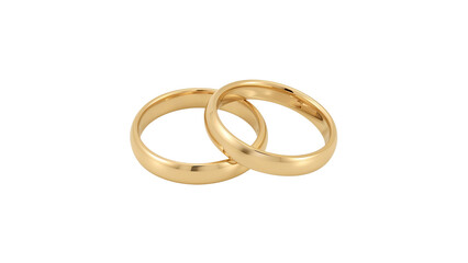 Wedding Rings Isolated on Transparent Background PNG
