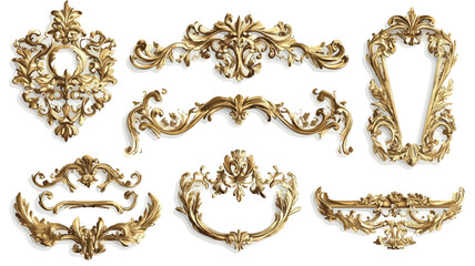 Obraz premium Vintage Gold Frame Cut Out Set