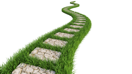 Stone Pathway Isolated on Transparent Background PNG