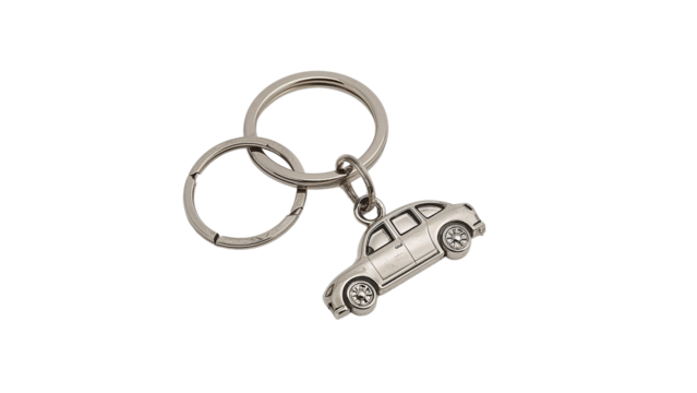 Car Keychain Isolated on Transparent Background PNG - Powered by Adobe