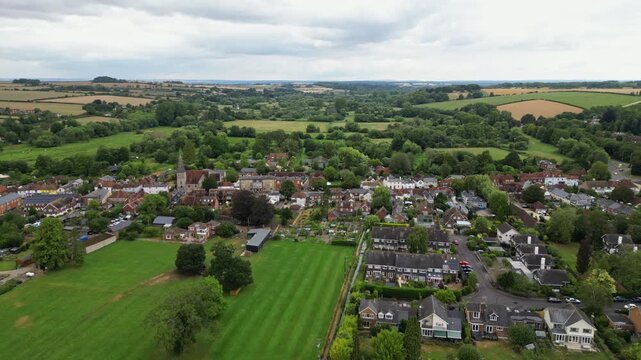Stockbridge, a beautiful village in Hampshire, UK country side 