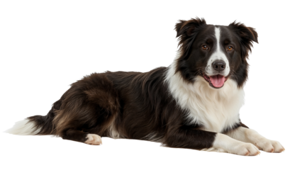 Border Collie Dog - Isolated on Transparent Background PNG