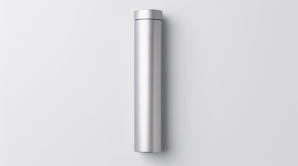 A versatile metal tube with an open cap, showcasing its reallife used condition against a clean white backdrop.